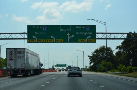 I-85 south at I-65/US 82 - Montgomery, AL