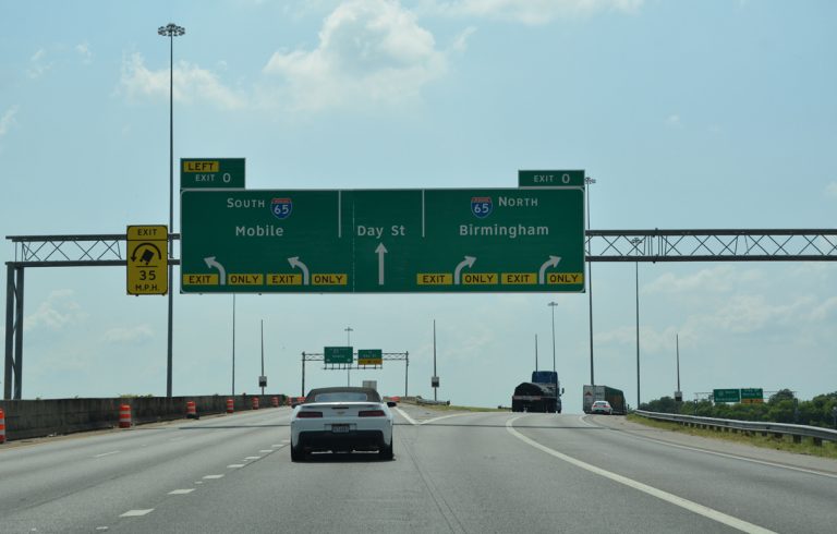 I-85 south at I-65/US 82 - Montgomery, AL
