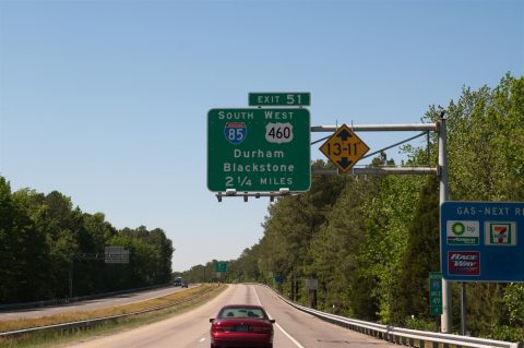 I-95/US 460 north at I-85 - 2010