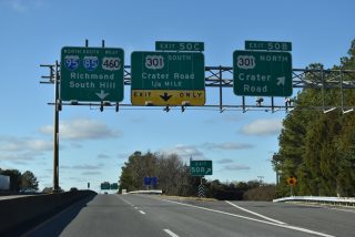 I-95/US 460 north at I-85 - Petersburg, VA