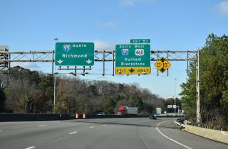 I-95/US 460 north at I-85 - Petersburg, VA