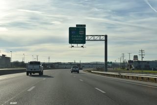 I-95 south at I-85/US 460 - Petersburg, VA