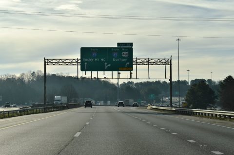I-95 south at I-85/US 460 - Petersburg, VA