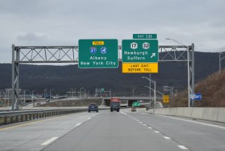Future I-86/NY 17 split at NY 32 in Woodbury.