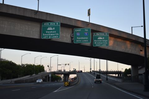 4th Avenue S at I-90 east and SR 519/Edgar Martinez Dr west