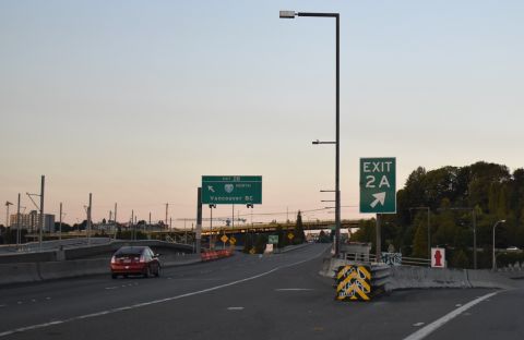 I-90 east at Interstate 5 north in Seattle, Washington