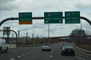 Route 34 east at I-91/95 - New Haven, CT