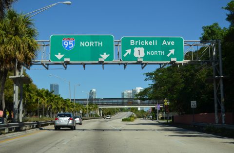 US 1 north at I-95 - Miami, FL - 2014
