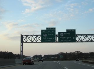 I-96 west at US 31 - Fruitport Charter Twp, MI