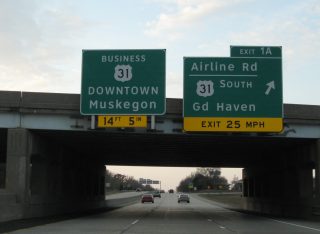 I-96 west at US 31 - Fruitport Charter Twp, MI