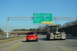 I-97 north one mile ahead of I-695 in Ferndale, MD.