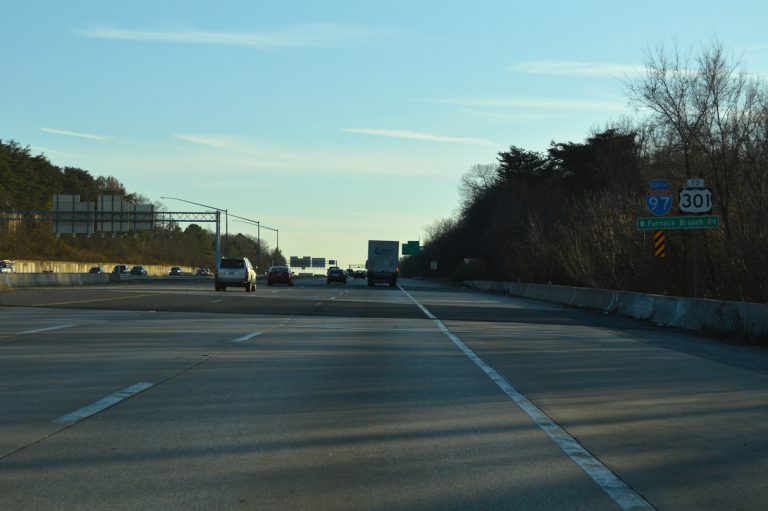 I-97 south of I-695 at Ferndale, MD.