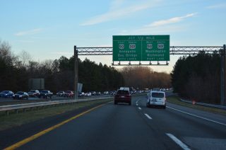 I-97 south ends in a half mile.