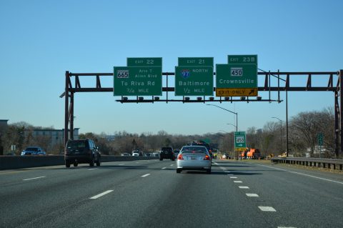 US 50/301 west at MD 450, a half mile from I-97 in Parole.