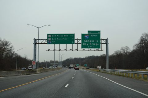 I-695 west at I-97 - Brooklyn Park, MD