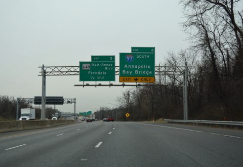 I-695 west at I-97 - Brooklyn Park, MD