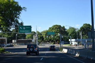 I-105 west at OR 99 and Jefferson St in Eugene, Oregon