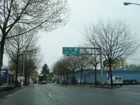 Removed overhead for the west end of I-105 on OR 99/126 east in Eugene