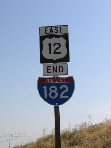Former end shield for Interstate 182