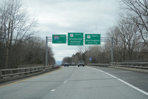 I-189 west at US 7 - South Burlington, VT