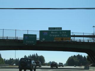 I-5 south at I-205 north in 2006