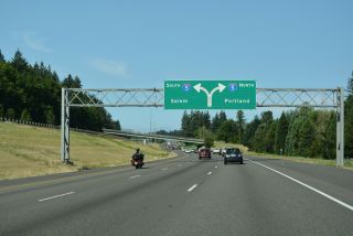 SW 65th Avenue crosses I-205 east of the end at I-5 in Tualatin, OR