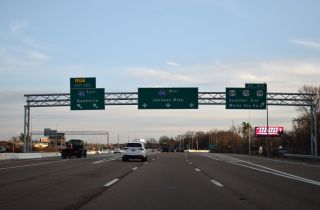 I-40 turns east at I-240 and Sam Cooper Blvd in Memphis, Tennessee