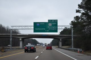 I-40 east at I-269/SR 385 - Arlington, TN