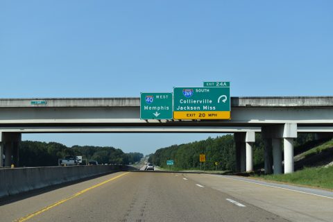 I-40 west at I-269/SR 385 - Arlington, TN