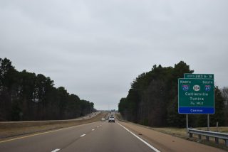 I-55 north at I-69/269 - Hernando, MS