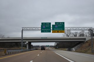I-269 north at I-40/SR 385 - Arlington, TN