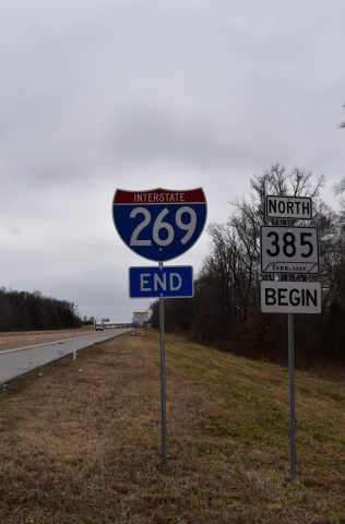 I-269 north at SR 385 - Arlington, TN