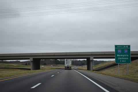 I-269 south at I-55/69 - Hernando, MS