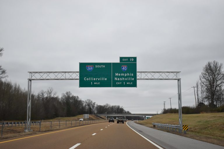 SR 385 south at I-40/269 - Arlington, TN