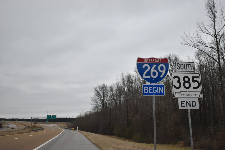 SR 385 south at I-40/269 - Arlington, TN