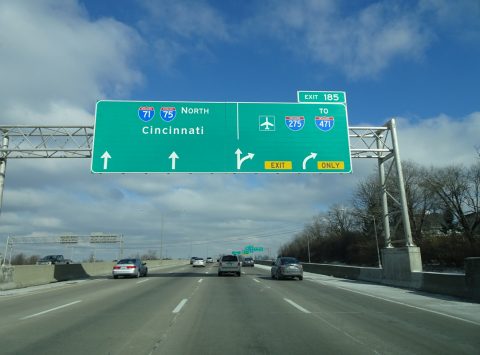 I-71/75 north at I-275 - Erlanger, KY