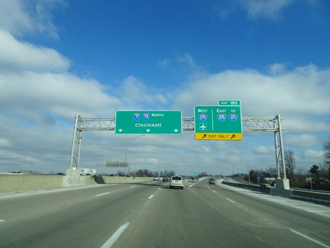 I-71/75 north at I-275 - Erlanger, KY