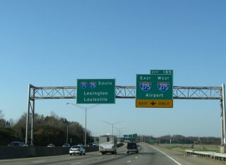 I-71/75 south at I-275 - Erlanger, KY