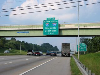 I-75/640 north at I-275/US 25W - Knoxville, TN