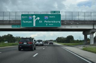 I-75 north at Mendoza Rd, one mile from the Southern Apex of I-275