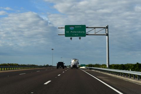 I-75 south one mile from I-275 north to St. Petersburg, FL