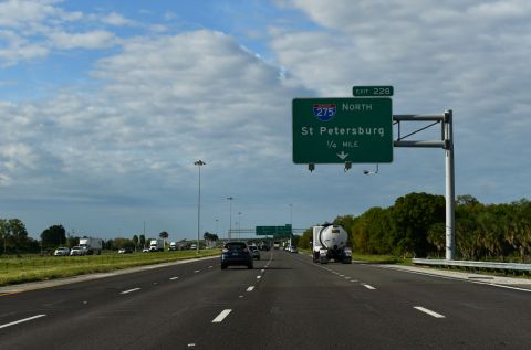 One quarter mile ahead of I-275 north / Exit 229 on I-75 south