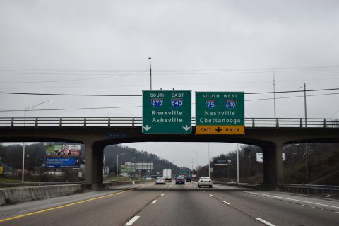 I-75 south at I-275/640-US 25W - Knoxville, TN