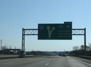 I-275 east at I-71/75 - Erlanger, KY