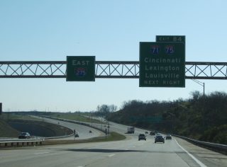 I-275 east at I-71/75 - Erlanger, KY