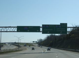 I-275 east at I-71/75 - Erlanger, KY