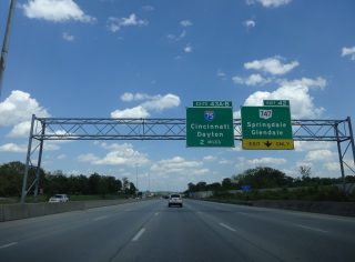 I-275 east at I-75 - Springdale, OH