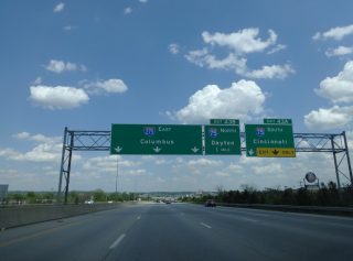 I-275 east at I-75 - Springdale, OH