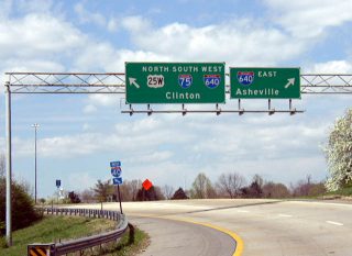 I-275 north at I-75/640-US 25W - Knoxville, TN