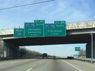 I-275 west at I-71/75 - Crestview Hills, KY